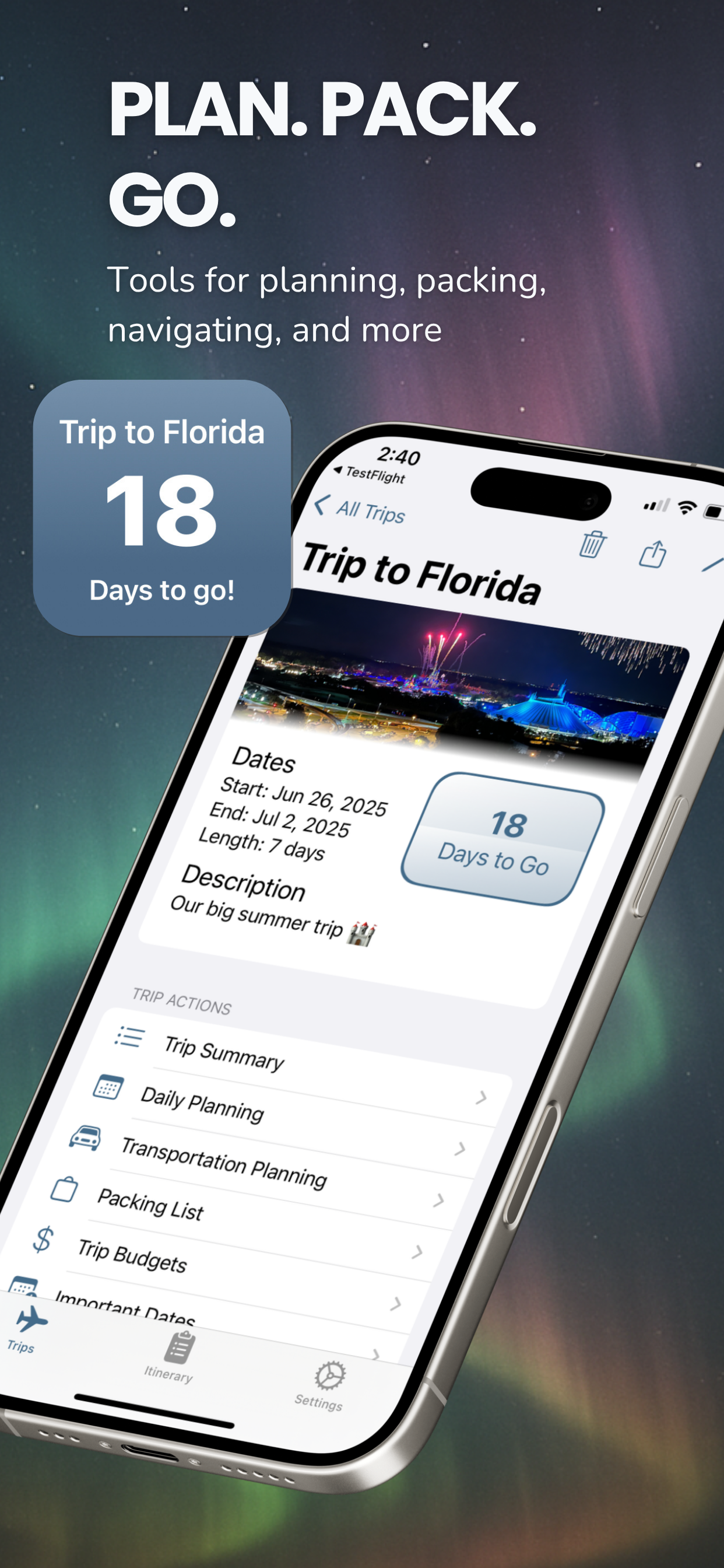 Screenshot for Pocket Trip Planner