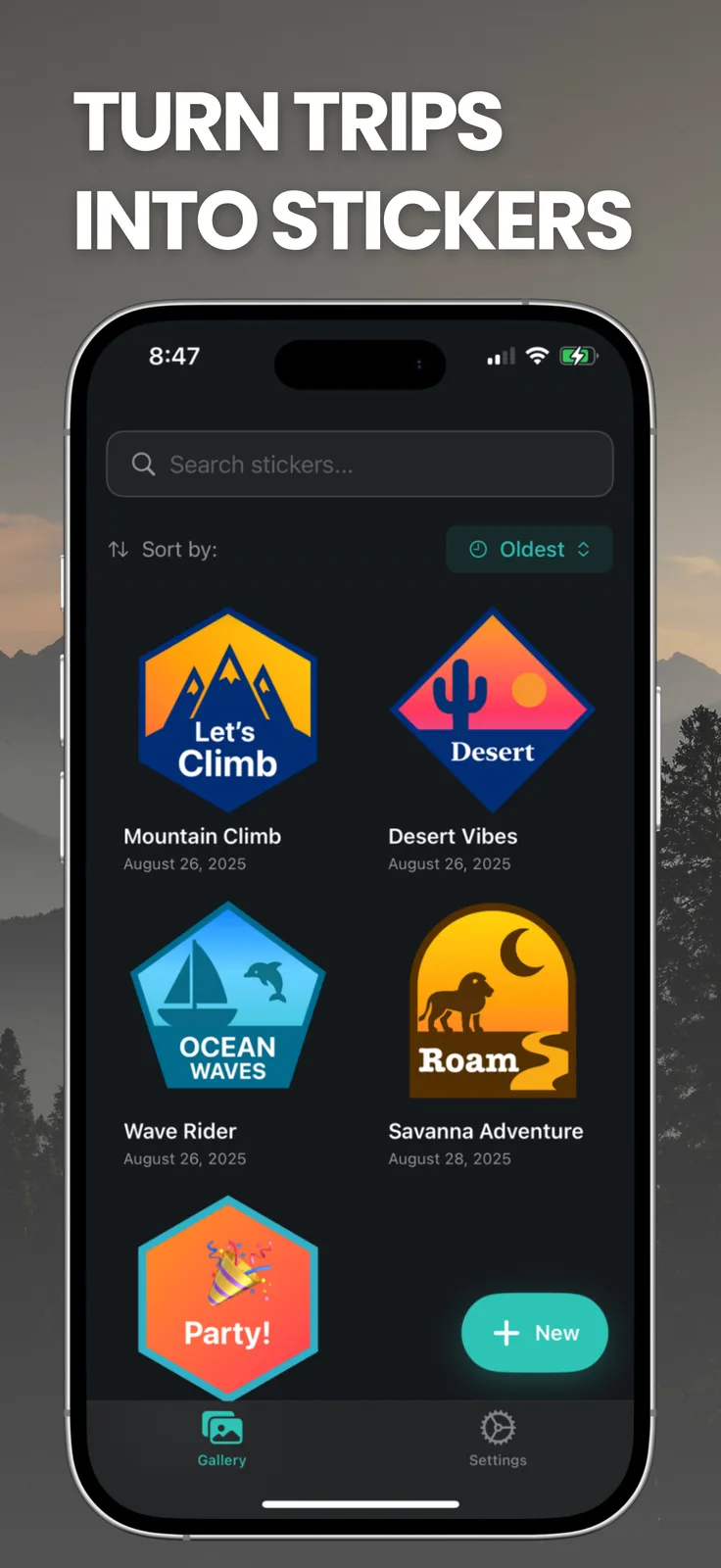 Screenshot for Trip Stickers
