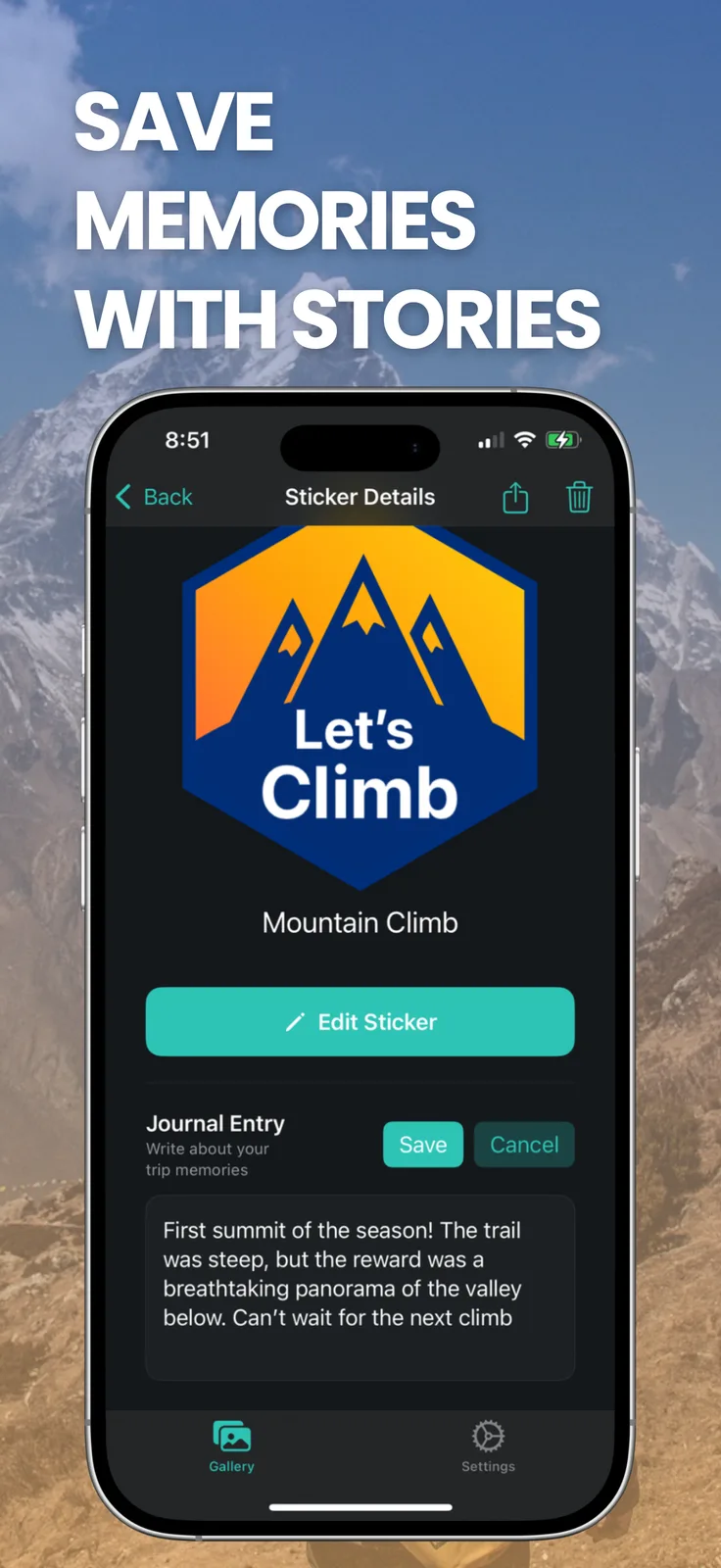 Screenshot for Trip Stickers