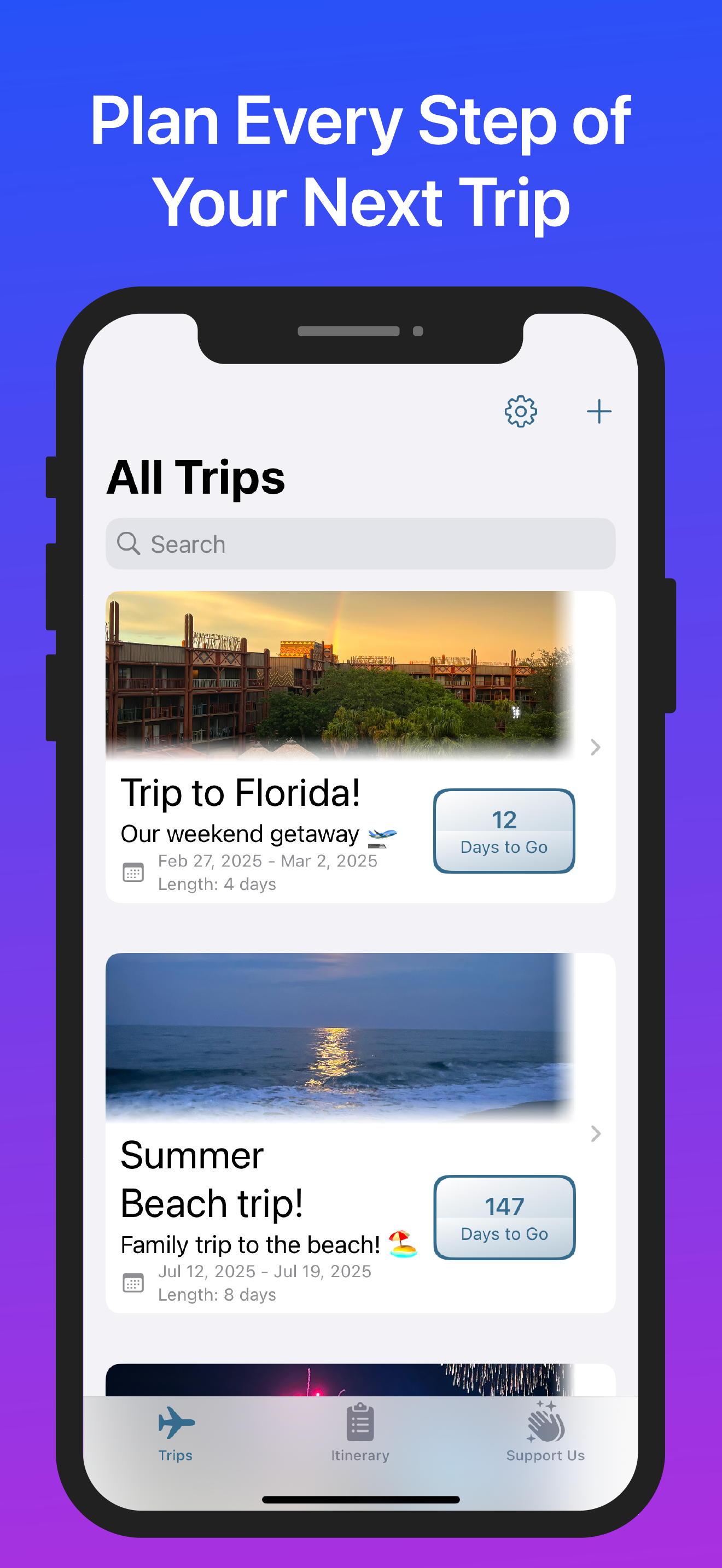 Pocket Travel Planner app screenshot